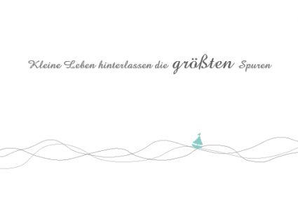 Trauerkarte Kind Kleine Leben- blau von Wolkenplatz