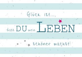 Postkarte Glück ist...Mein Leben
